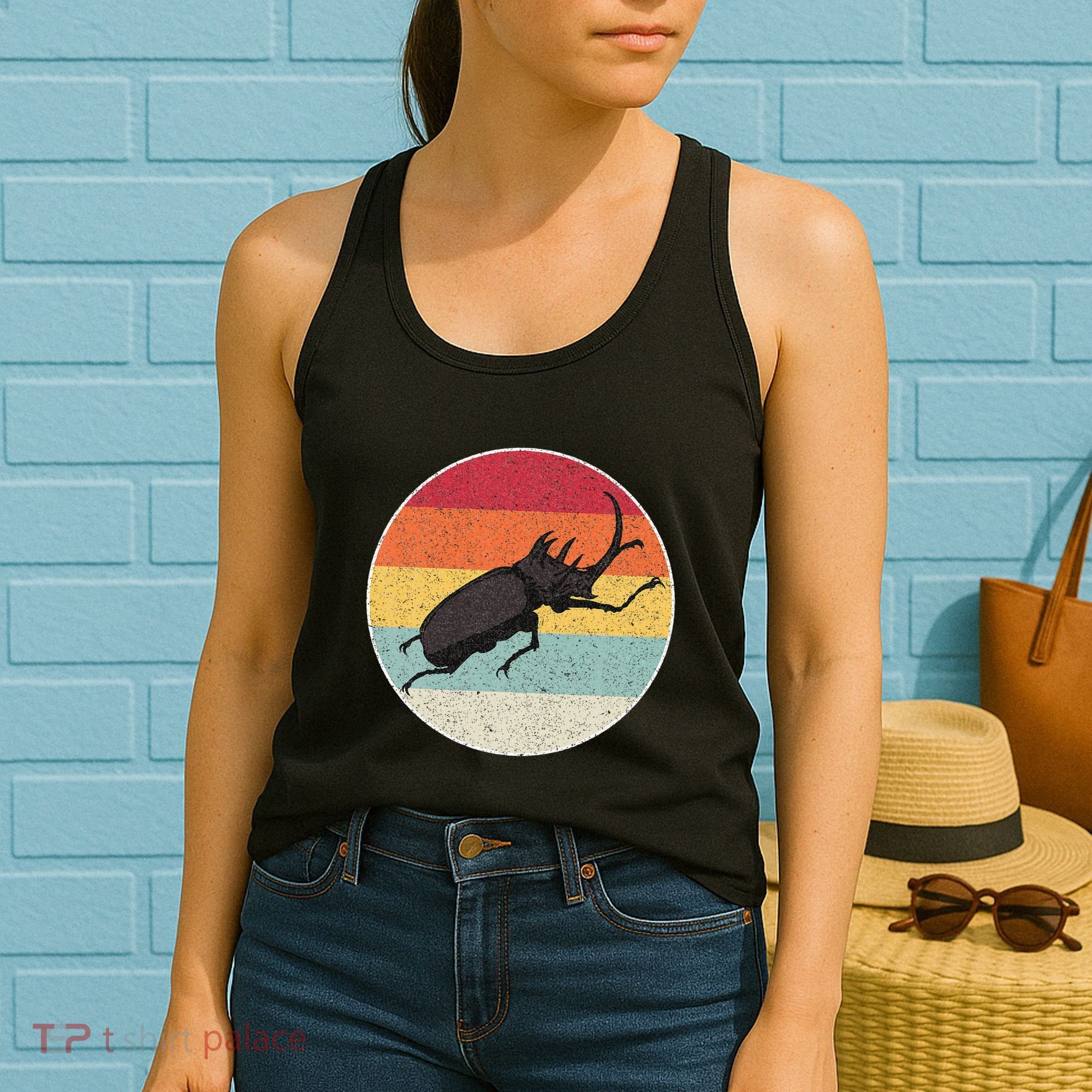 Rhinoceros Beetle Fighting Beetle Kabutomushi Women's Tank Top