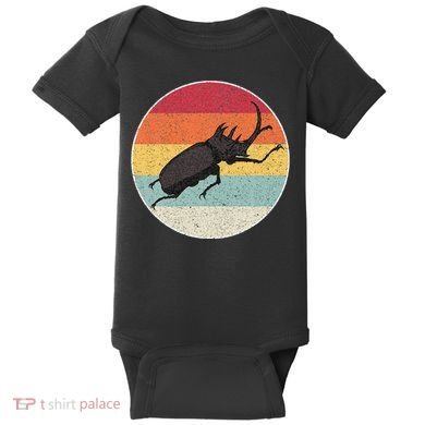 Rhinoceros Beetle Fighting Beetle Kabutomushi Baby Bodysuit