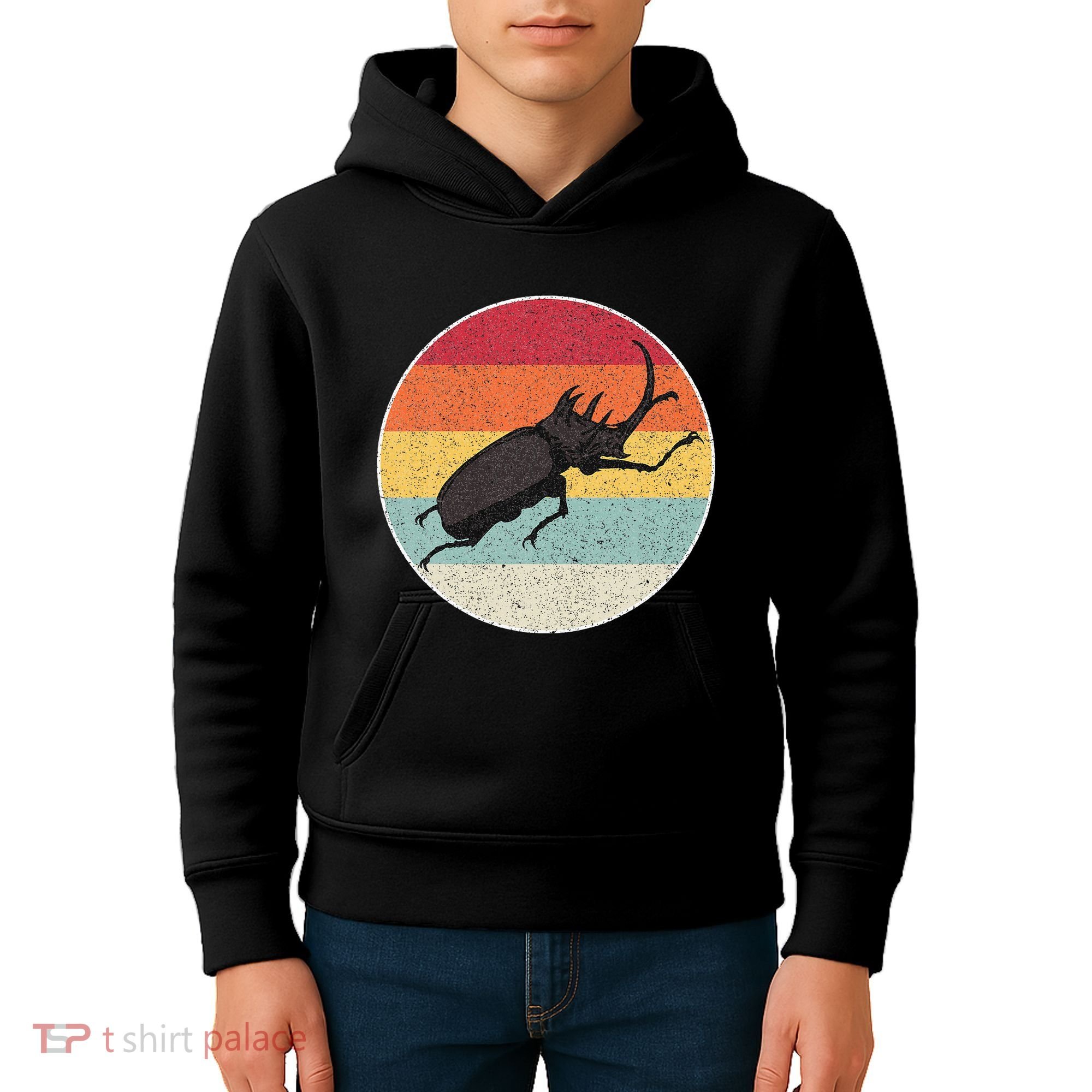Rhinoceros Beetle Fighting Beetle Kabutomushi Kids Hoodie