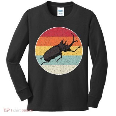 Rhinoceros Beetle Fighting Beetle Kabutomushi Kids Long Sleeve Shirt