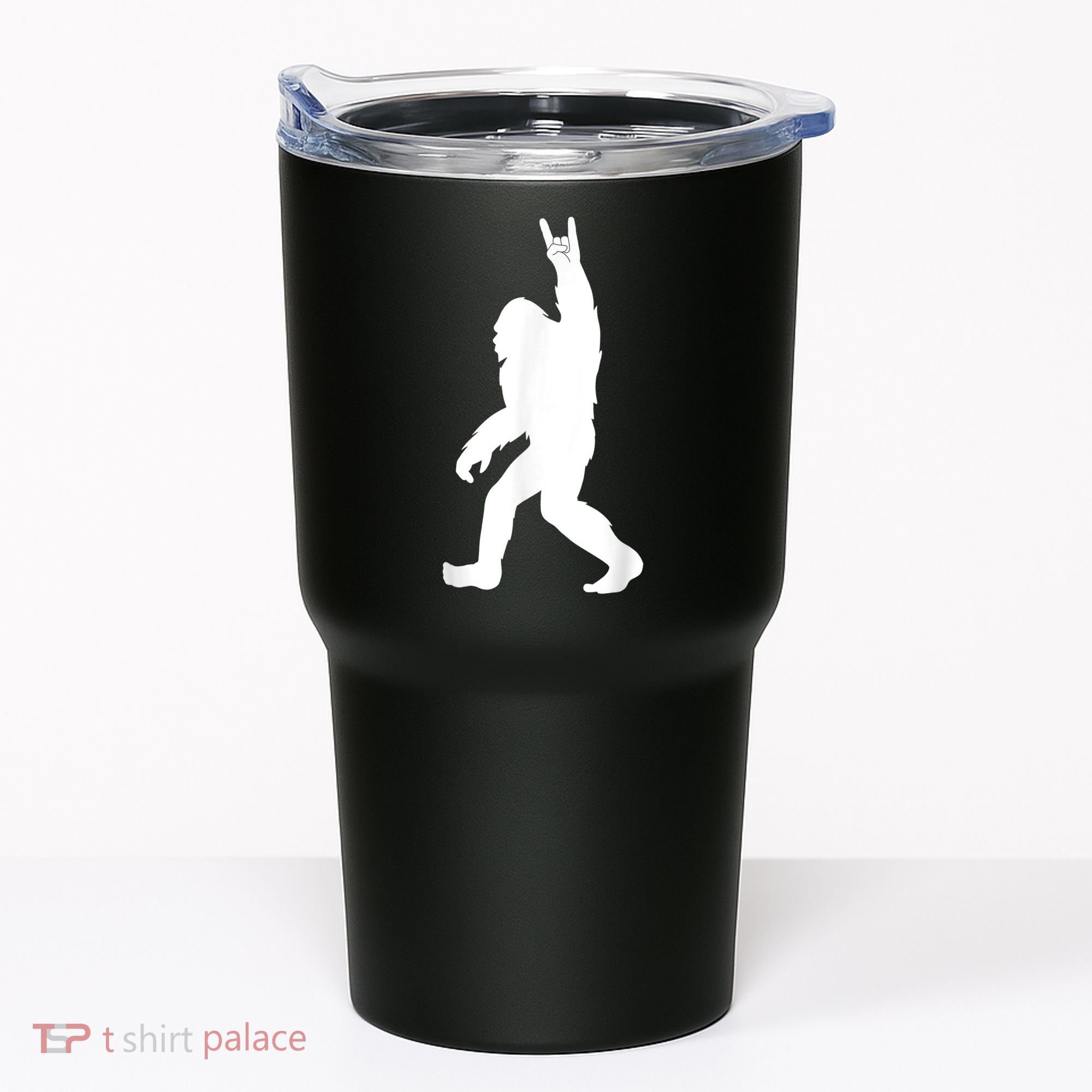 Retro Bigfoot , Funny Rock And Roll Bigfoot Tumbler