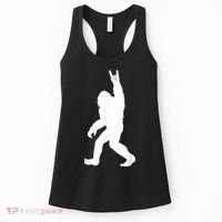 Retro Bigfoot , Funny Rock And Roll Bigfoot Women's Tank Top thumb 0