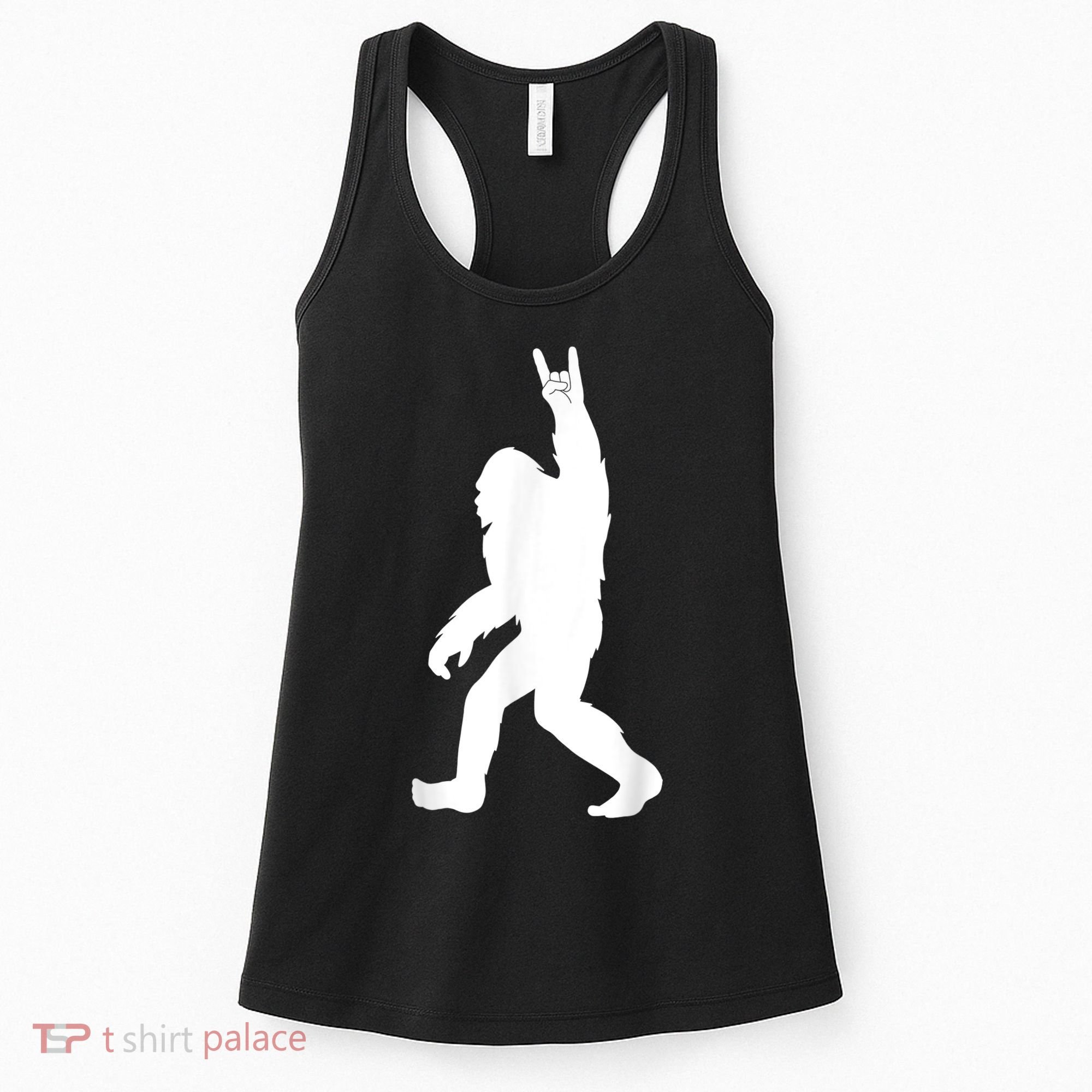 Retro Bigfoot , Funny Rock And Roll Bigfoot Women's Tank Top