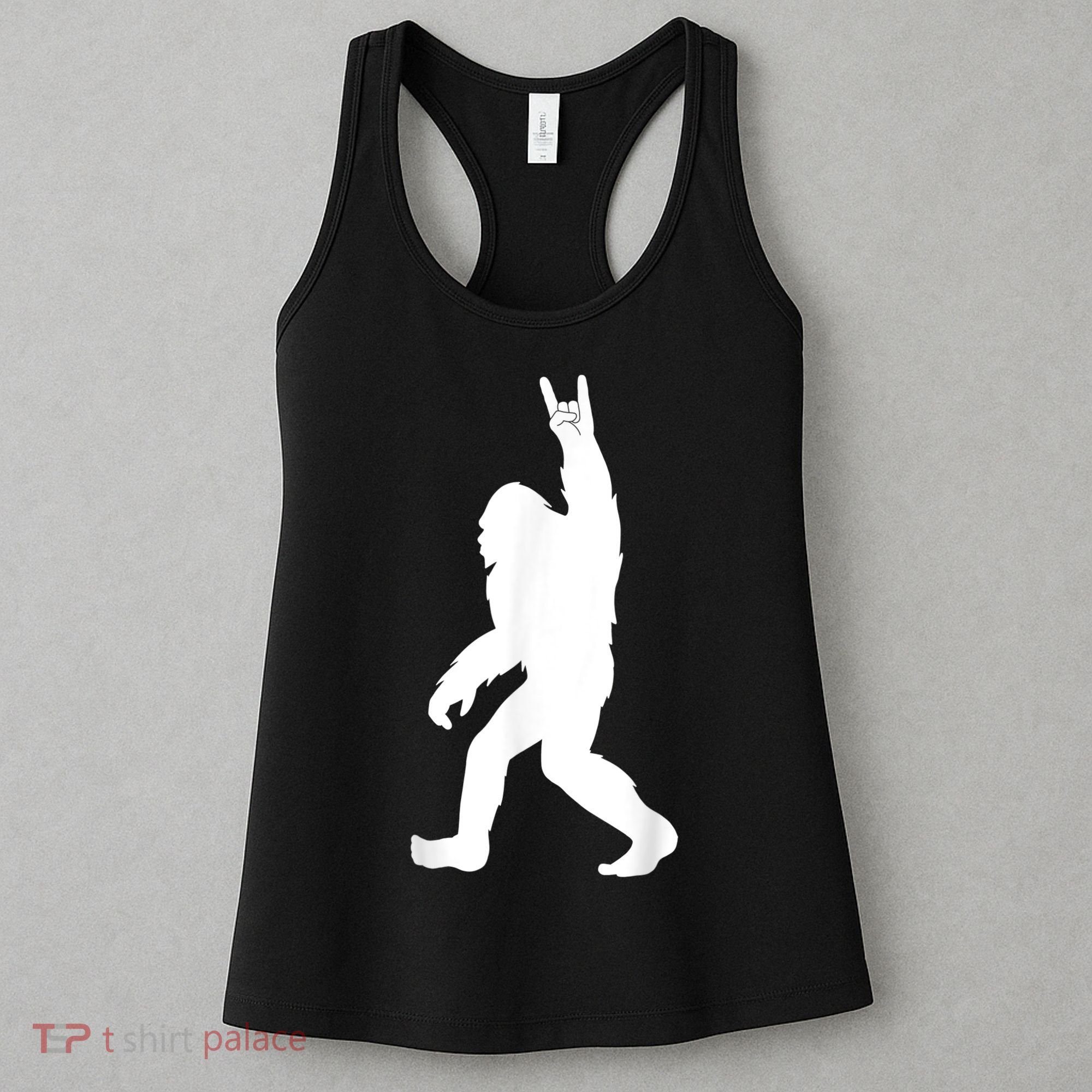 Retro Bigfoot , Funny Rock And Roll Bigfoot Women's Tank Top