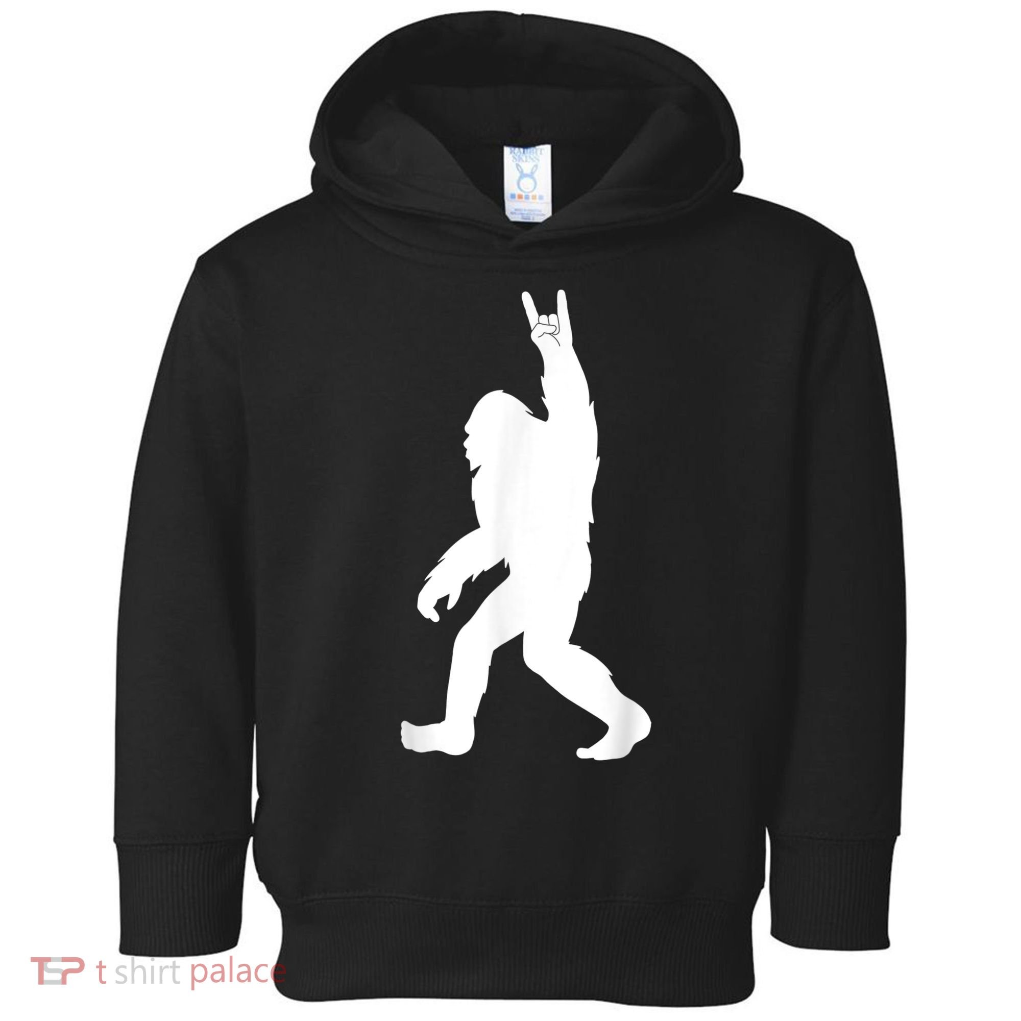 Retro Bigfoot , Funny Rock And Roll Bigfoot Toddler Hoodie