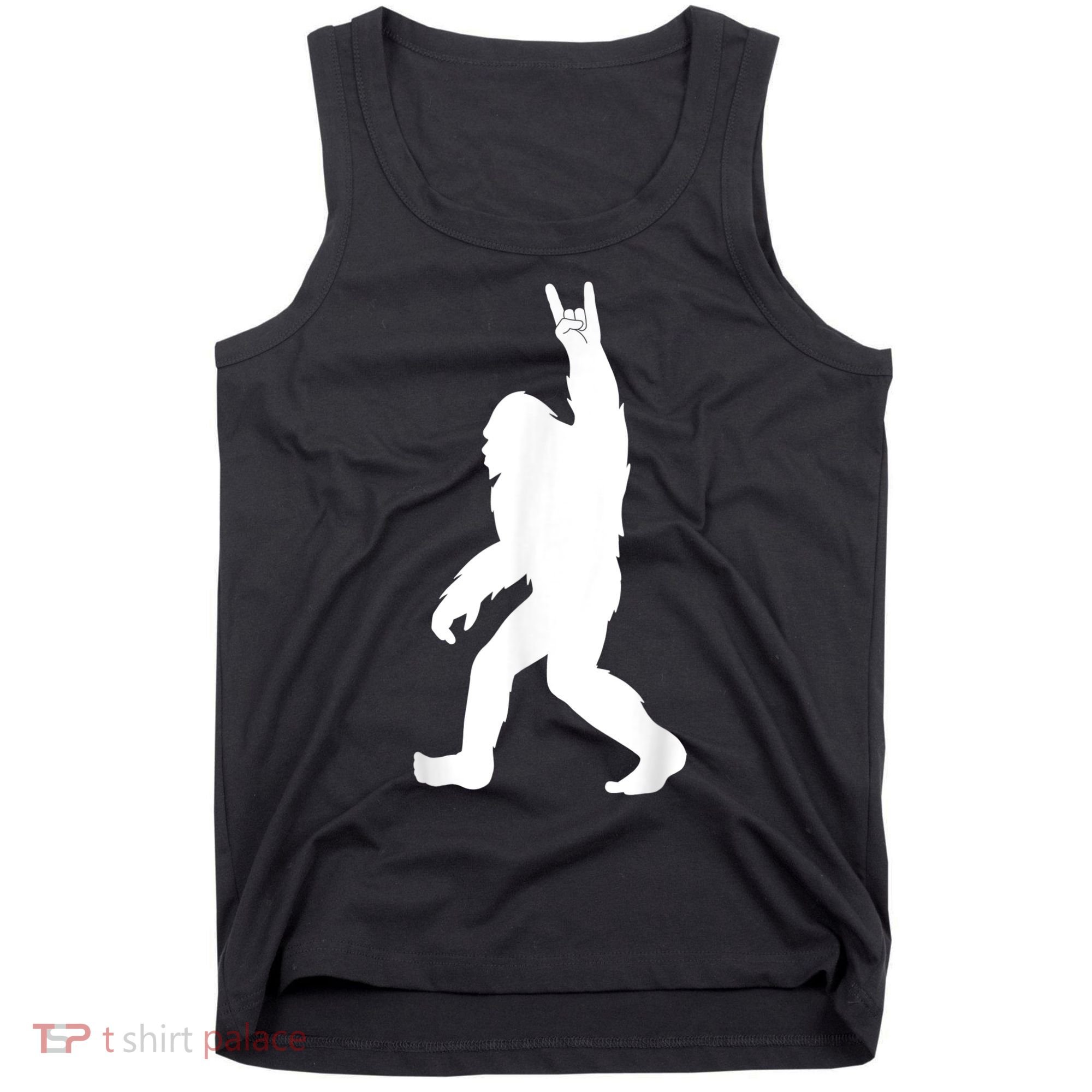 Retro Bigfoot , Funny Rock And Roll Bigfoot Tank Top