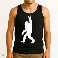 Retro Bigfoot , Funny Rock And Roll Bigfoot Tank Top thumb 3