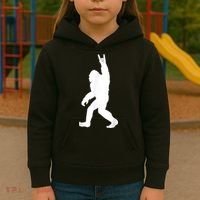 Retro Bigfoot , Funny Rock And Roll Bigfoot Kids Hoodie thumb 3