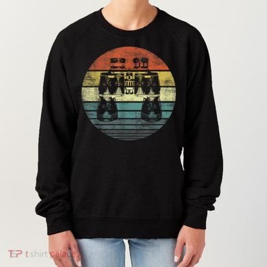 Retro Binoculars Funny Birdwatching Birding Birder Women's Sweatshirt