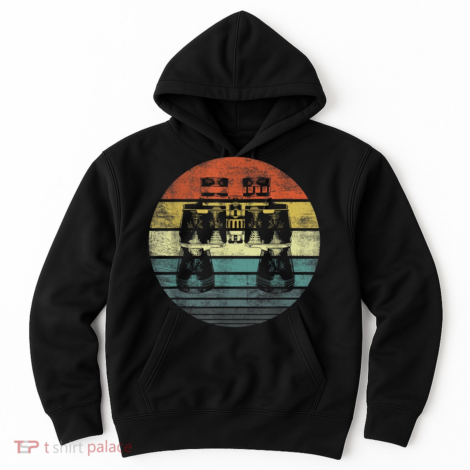 Retro Binoculars Funny Birdwatching Birding Birder Hoodie
