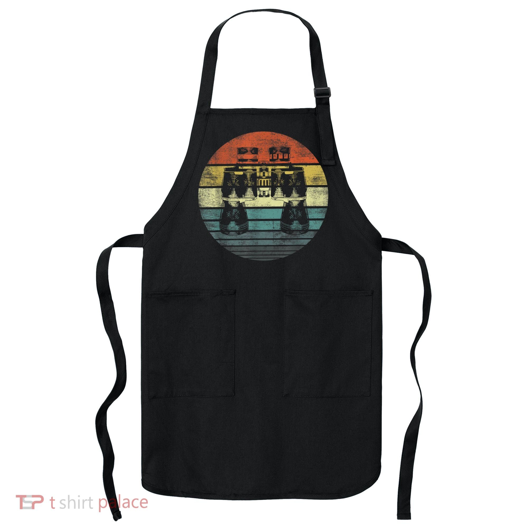 Retro Binoculars Funny Birdwatching Birding Birder Apron