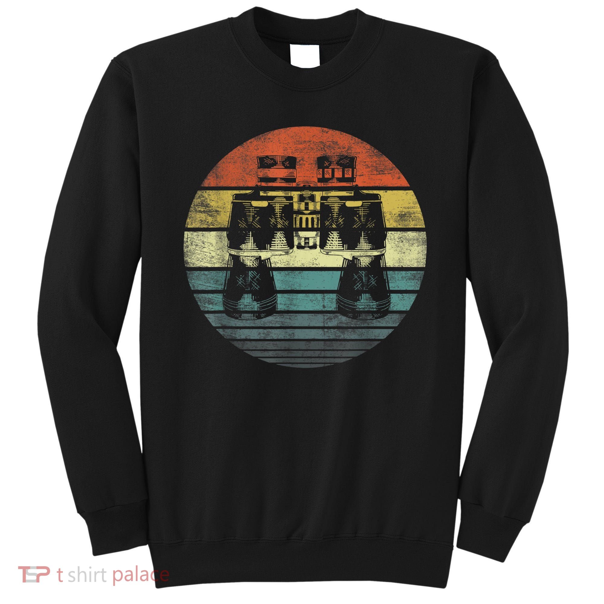 Retro Binoculars Funny Birdwatching Birding Birder Sweatshirt