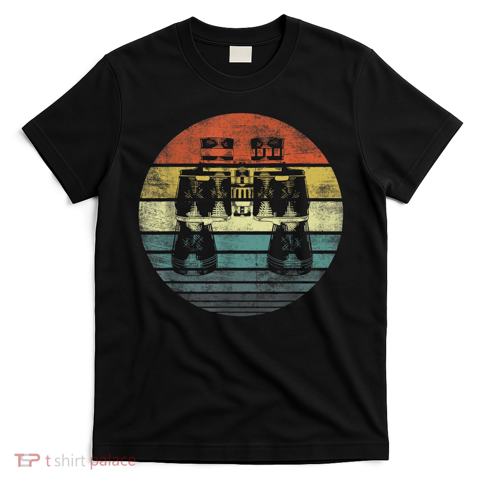 Retro Binoculars Funny Birdwatching Birding Birder T-Shirt