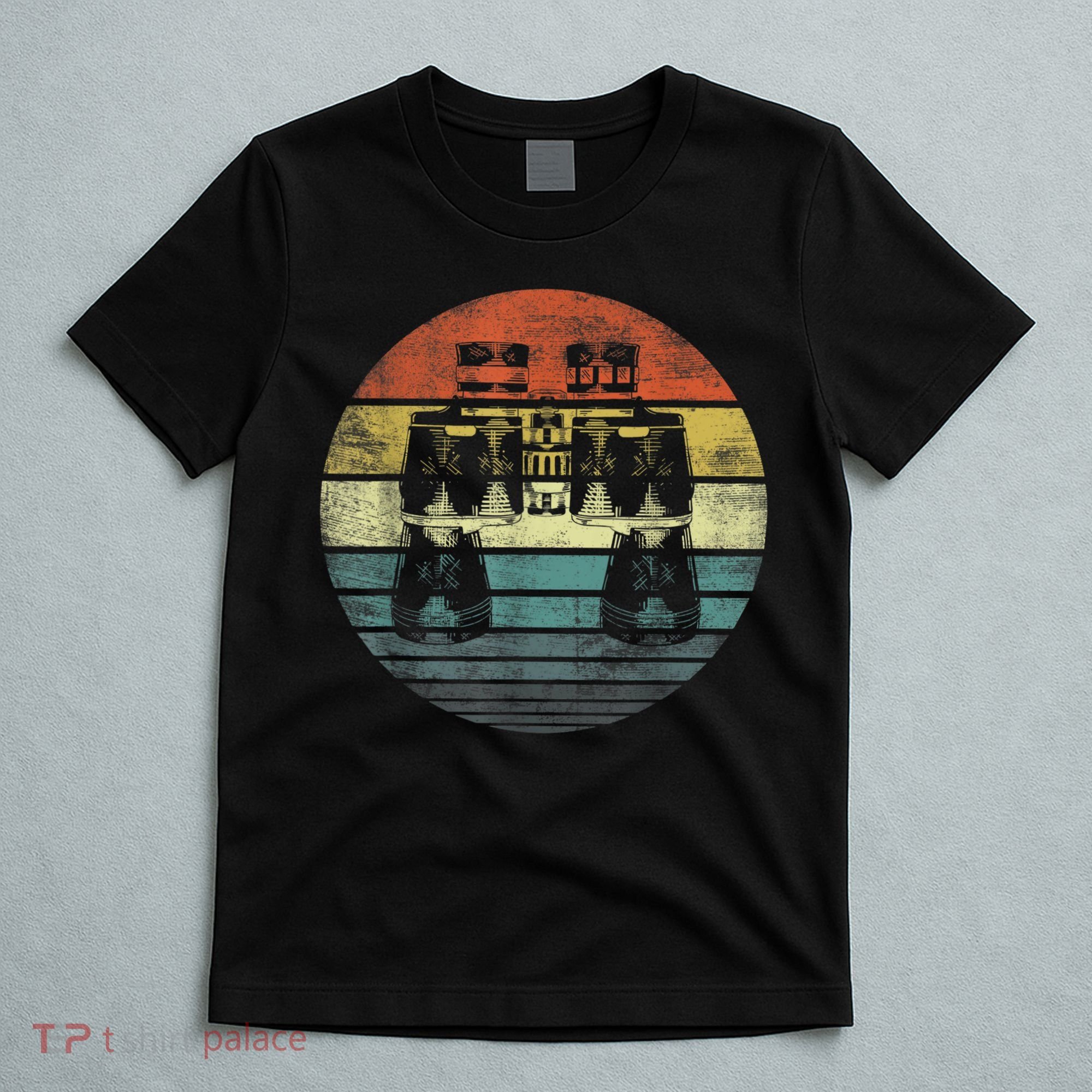 Retro Binoculars Funny Birdwatching Birding Birder T-Shirt