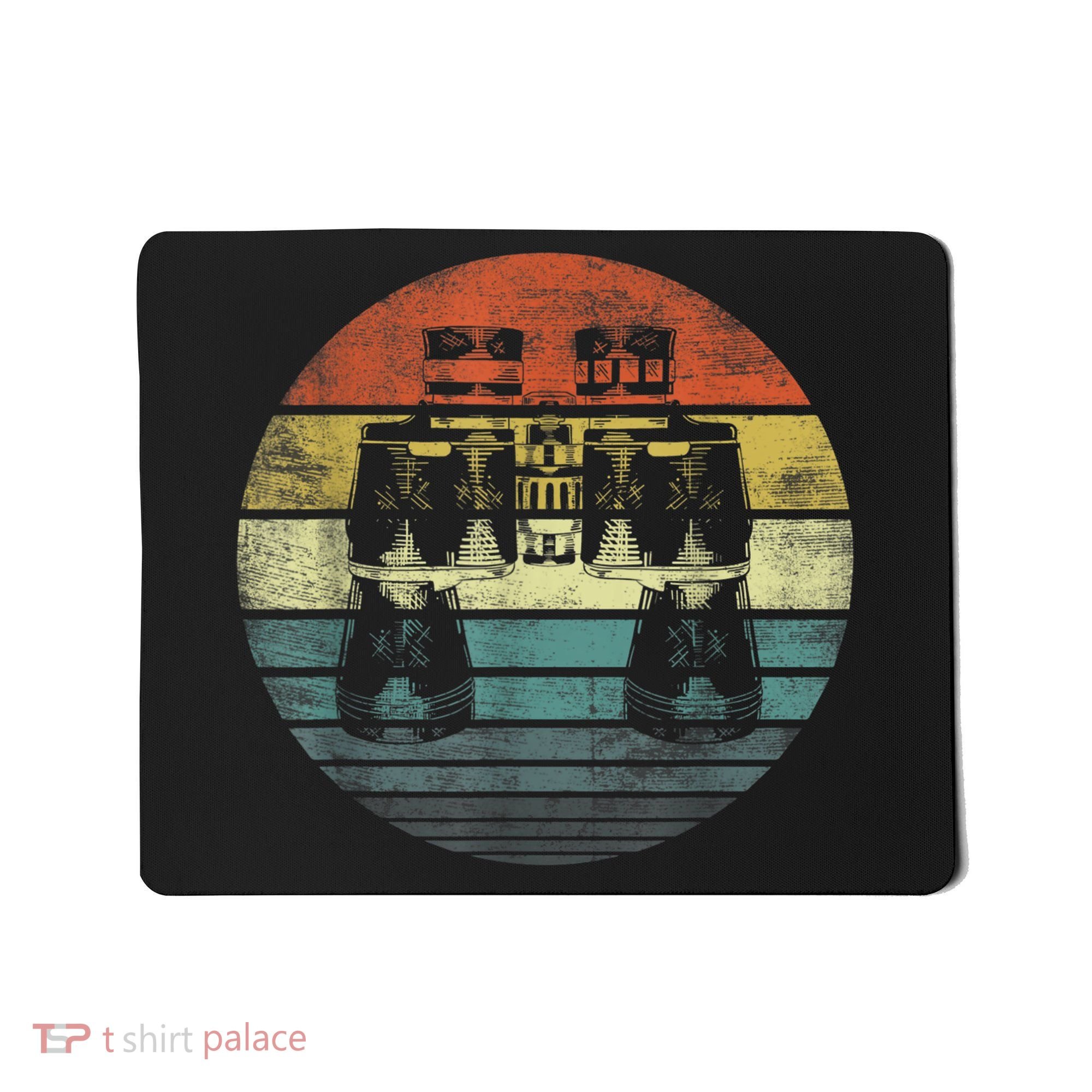 Retro Binoculars Funny Birdwatching Birding Birder Mousepad