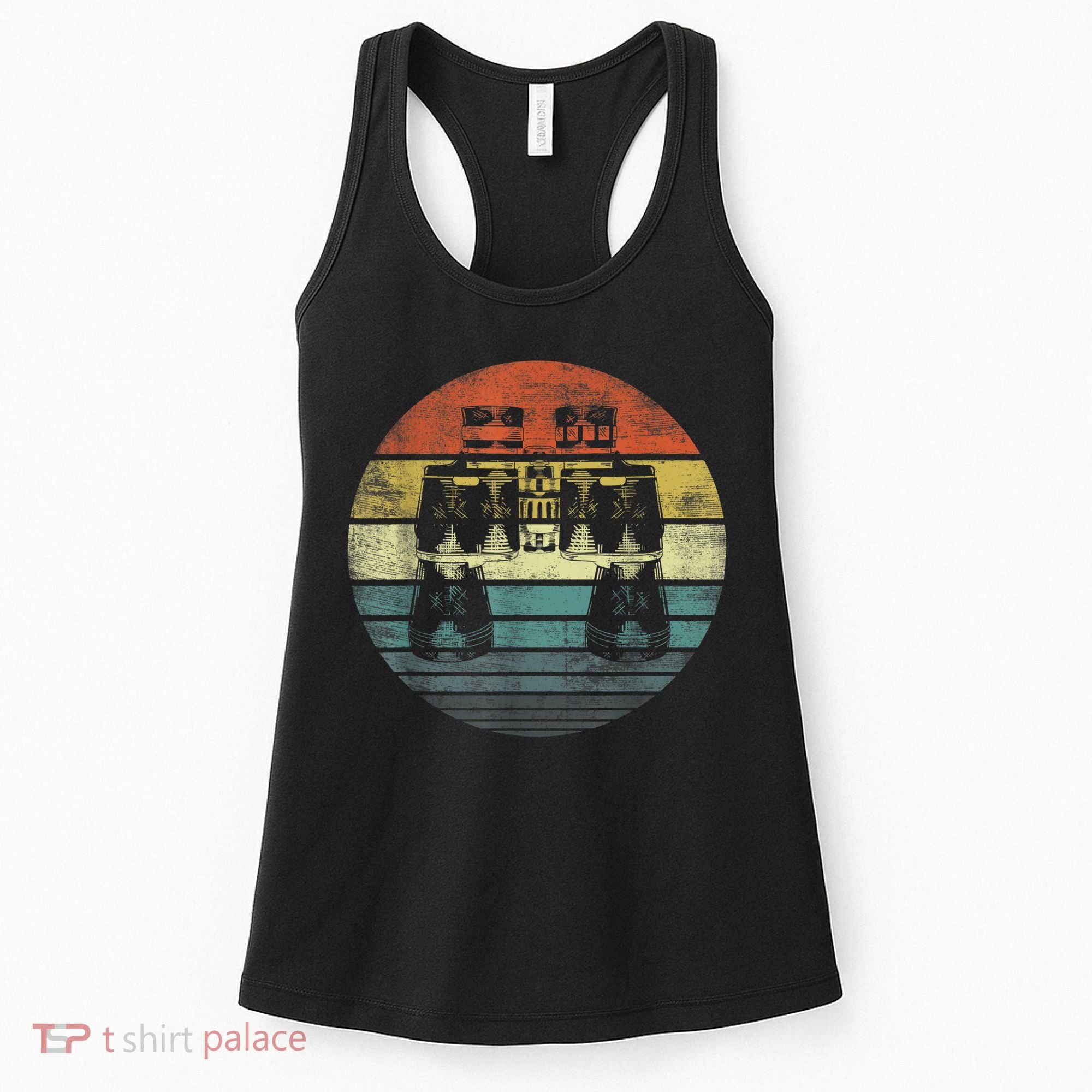 Retro Binoculars Funny Birdwatching Birding Birder Women's Tank Top