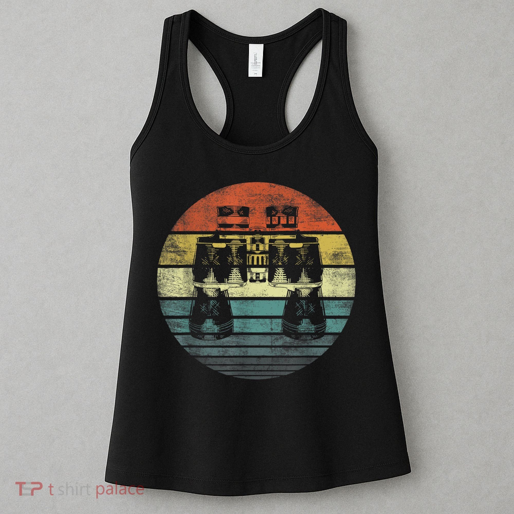 Retro Binoculars Funny Birdwatching Birding Birder Women's Tank Top