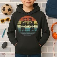 Retro Binoculars Funny Birdwatching Birding Birder Kids Hoodie thumb 2