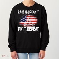 Race Break Fix Repeat Go Kart Cart Racer Gokart Racing Cool Gift Women's Sweatshirt thumb 0