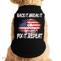 Race Break Fix Repeat Go Kart Cart Racer Gokart Racing Cool Gift Doggie Tank thumb 0