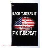 Race Break Fix Repeat Go Kart Cart Racer Gokart Racing Cool Gift Golf Towel thumb 0