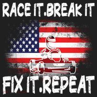 Race Break Fix Repeat Go Kart Cart Racer Gokart Racing Cool Gift Golf Towel thumb 3