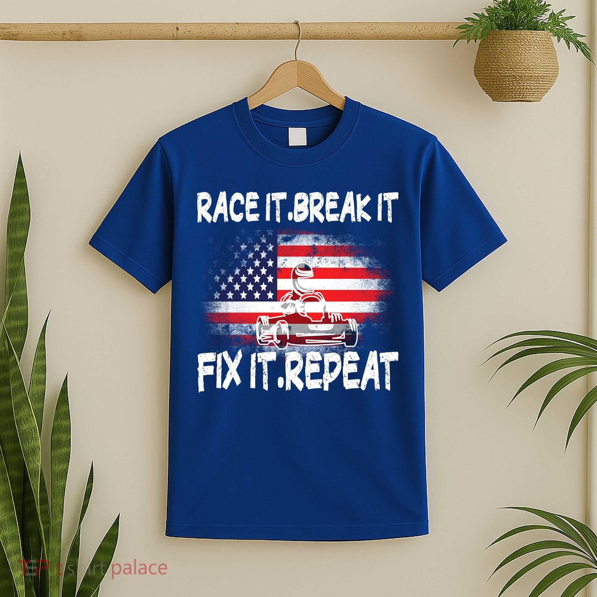 Race Break Fix Repeat Go Kart Cart Racer Gokart Racing Cool Gift T-Shirt
