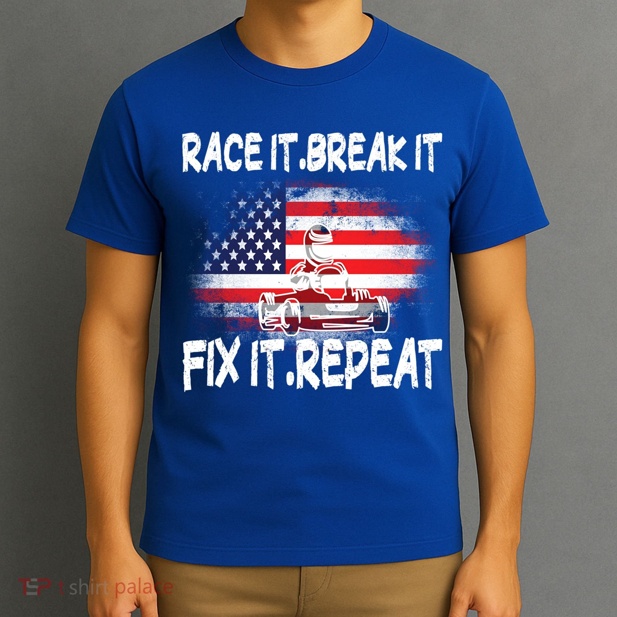 Race Break Fix Repeat Go Kart Cart Racer Gokart Racing Cool Gift T-Shirt
