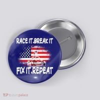Race Break Fix Repeat Go Kart Cart Racer Gokart Racing Cool Gift Button thumb 0