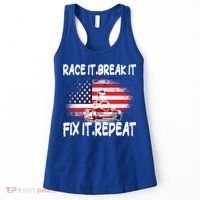 Race Break Fix Repeat Go Kart Cart Racer Gokart Racing Cool Gift Women's Tank Top thumb 0