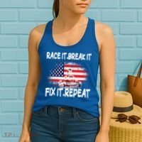 Race Break Fix Repeat Go Kart Cart Racer Gokart Racing Cool Gift Women's Tank Top thumb 2
