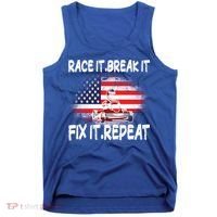Race Break Fix Repeat Go Kart Cart Racer Gokart Racing Cool Gift Tank Top thumb 0