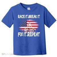 Race Break Fix Repeat Go Kart Cart Racer Gokart Racing Cool Gift Toddler T-Shirt thumb 0