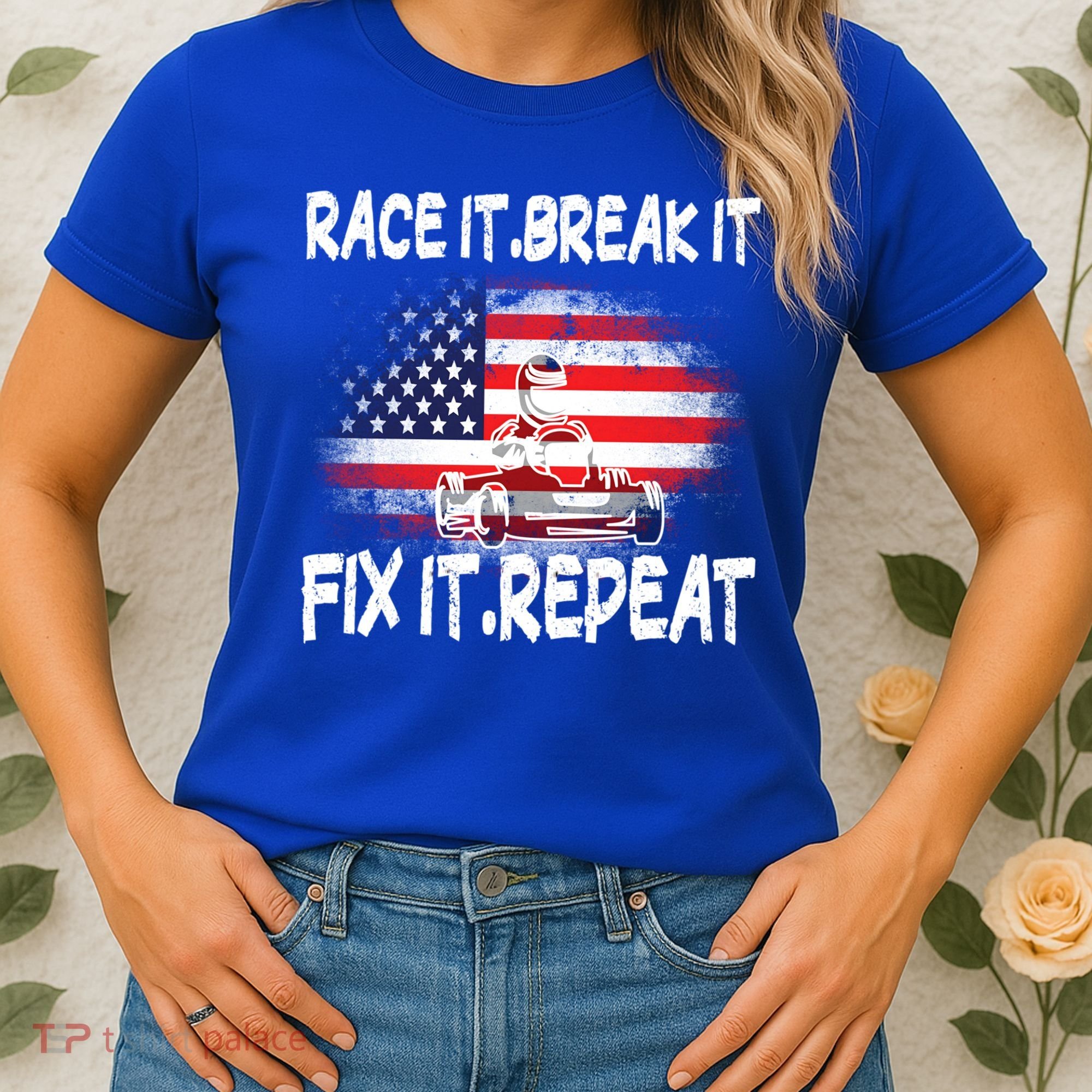 Race Break Fix Repeat Go Kart Cart Racer Gokart Racing Cool Gift Women's T-Shirt