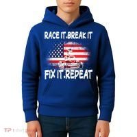 Race Break Fix Repeat Go Kart Cart Racer Gokart Racing Cool Gift Kids Hoodie thumb 4