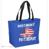 Race Break Fix Repeat Go Kart Cart Racer Gokart Racing Cool Gift Tote Bag thumb 2