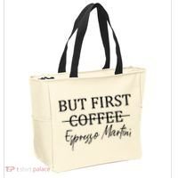 Retro But First Coffee Espresso Martini Funny Drinking Lover Tote Bag thumb 2