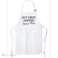 Retro But First Coffee Espresso Martini Funny Drinking Lover Apron thumb 0