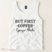 Retro But First Coffee Espresso Martini Funny Drinking Lover Tank Top thumb 2