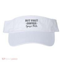 Retro But First Coffee Espresso Martini Funny Drinking Lover Visor thumb 0