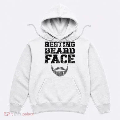 Resting Beard Face Beard Lover Bearded Guy Mustache Hoodie