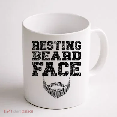 Resting Beard Face Beard Lover Bearded Guy Mustache Coffee Mug back
