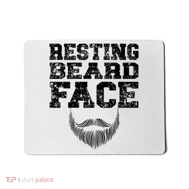 Resting Beard Face Beard Lover Bearded Guy Mustache Mousepad