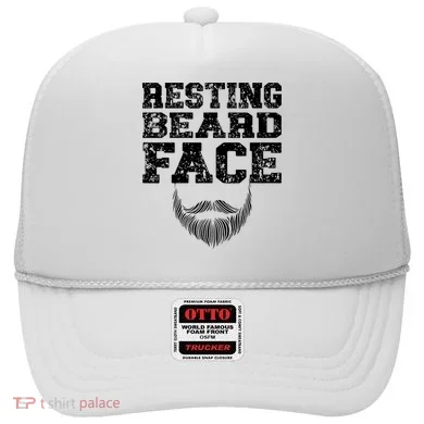 Resting Beard Face Beard Lover Bearded Guy Mustache Hat