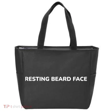 Resting Beard Face Tote Bag