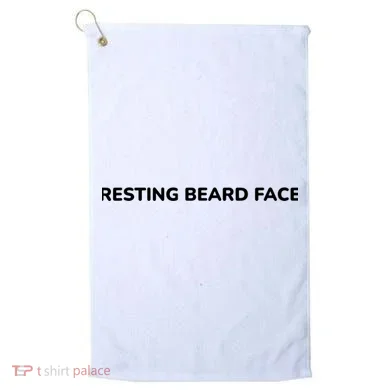 Resting Beard Face Golf Towel