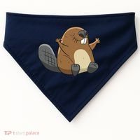 Rodent Beaver Funny Beaver Costume Cool Beaver USA-Made Doggie Bandana thumb 0
