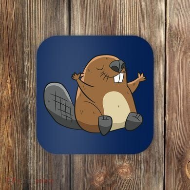 Rodent Beaver Funny Beaver Costume Cool Beaver Coaster