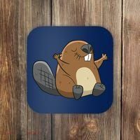 Rodent Beaver Funny Beaver Costume Cool Beaver Coaster thumb 0