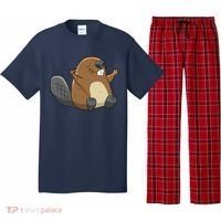 Rodent Beaver Funny Beaver Costume Cool Beaver Pajama Set thumb 0
